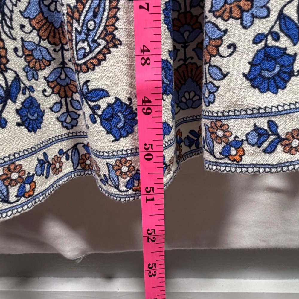 Max Studio London Maxi Dress Paisley Floral Boho Tiered Sleeveless Womens 1X - Picture 7 of 11